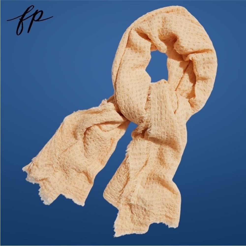 NWT Free People Long Weekend Waffle Scarf One Size